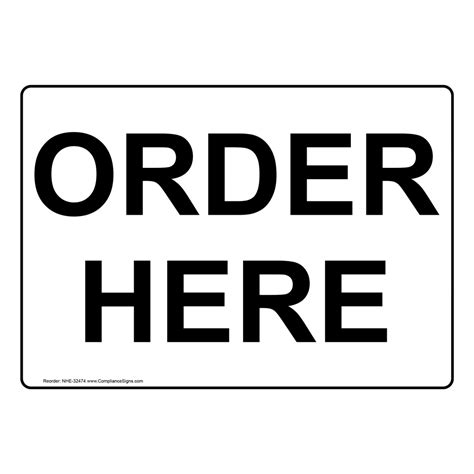 Printable Order Here Sign